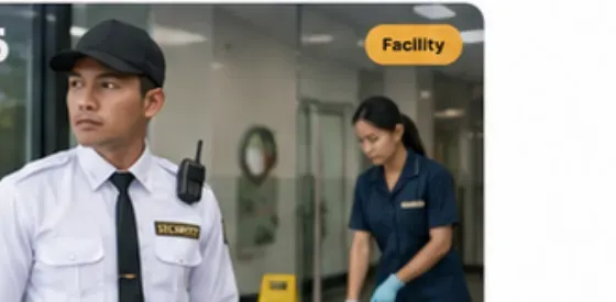 Seragam untuk security, cleaning service, dan facility management